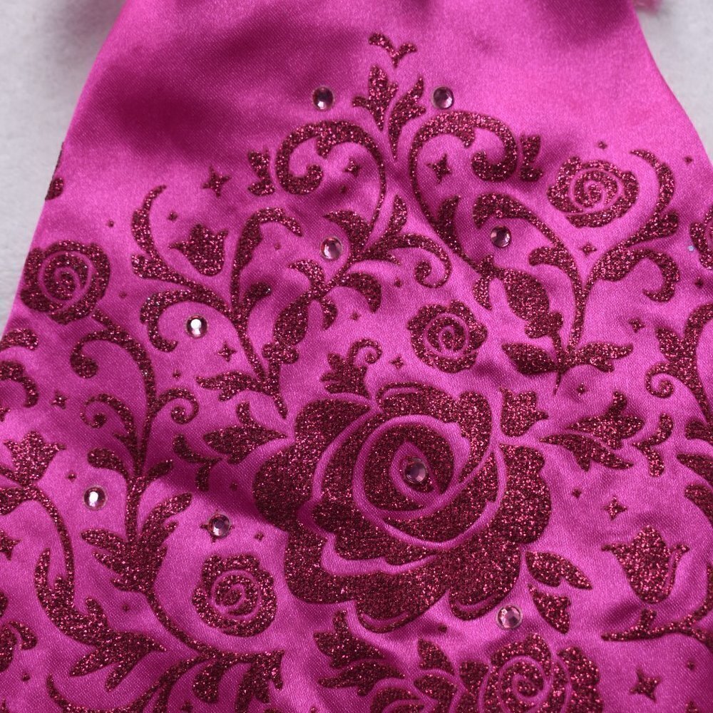 Disney Store Sleeping Beauty Pink Velvet Long Gown Dress Replacement Dress - Picture 5 of 10